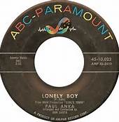 Lonely Boy By Paul Anka on 45 RPM ABC-Paramount Record Label