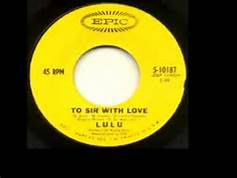To Sir, With Love 45 Record by Lulu Epic Label